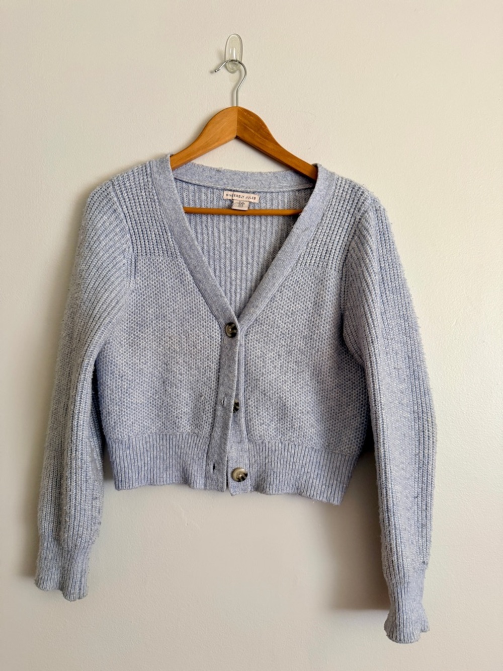 Cozy Lavender Cropped Cardigan Sweater
